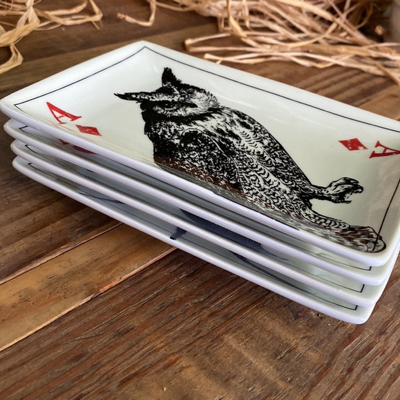 Pottery Barn Rare Terrifying Ace Playing Cards with Spooky Image Plates 🦉💀🕷🦇 - Picture 3 of 16